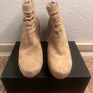 Chunky Tan Ankle Bootie